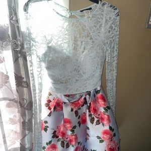 2 piece prom dress